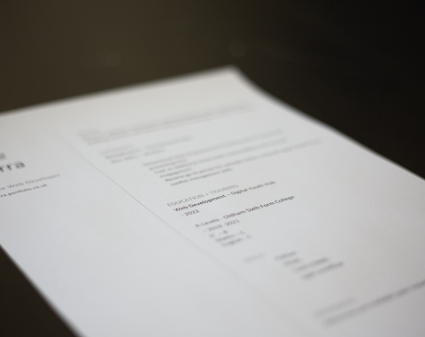 CV and Cover Letter Applications Workshop